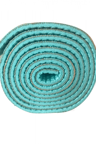 Doğal Jüt Kaplama Turkuaz Yoga Mat